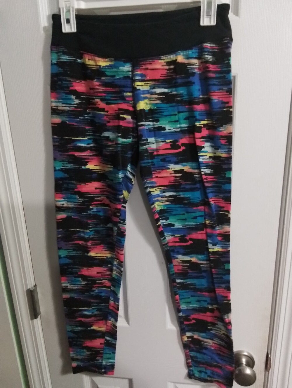 SO Multicolor Active Leggings - Black Waistband